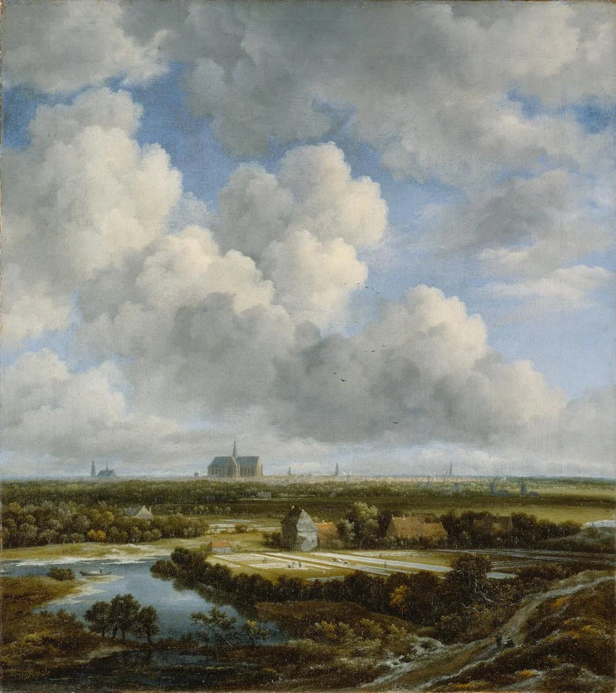Vue de Haarlem avec champs de blanchiment, peinture de Jacob van Ruisdael