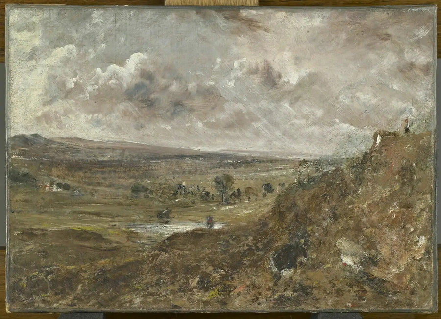 Vista de Hampstead Heath; Efeito de tempestade - John Constable
