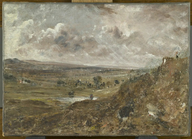Vista de Hampstead Heath; Efeito de tempestade - John Constable