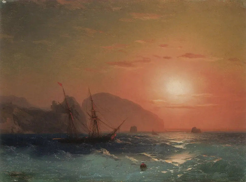Vista do Ayu Dag na Crimeia - Ivan Aïvazovski