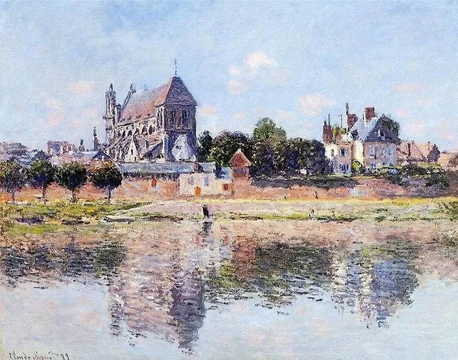 Vista da igreja de Vernon - Claude Monet