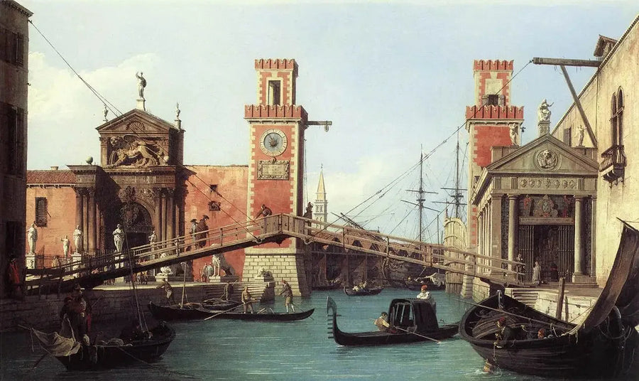 Vista da entrada do Arsenal - Canaletto