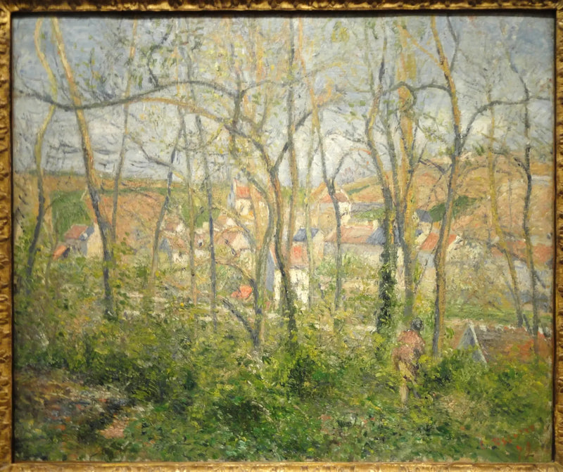 Vista do Hermitage através das árvores, Pontoise - Camille Pissarro