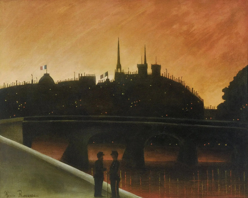 Vista da Ilha da Cité, Paris - Henri Rousseau