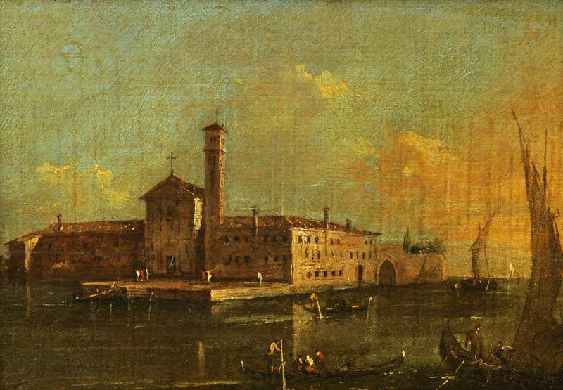 Vista da ilha de San Lazaro, Veneza - Francesco Guardi