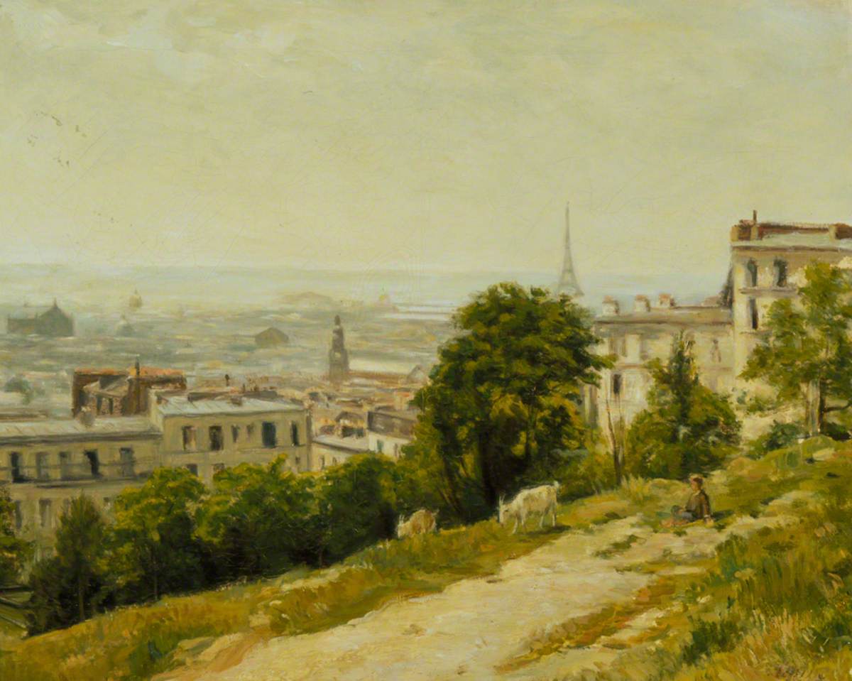 Vue de la Butte, Montmartre - Stanislas Lépine image 1 tableau peint à l’huile sur toile