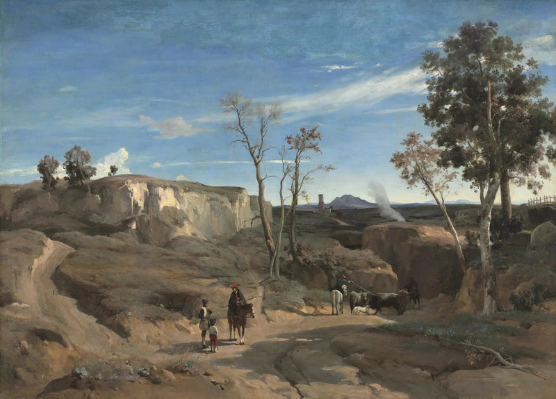 Vista da Cervara, Campanha de Roma - Jean-Baptiste Camille Corot