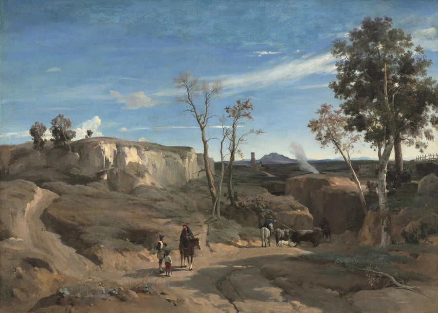 Vista da Cervara, Campanha de Roma - Jean-Baptiste Camille Corot