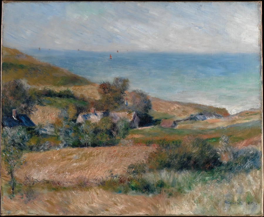 Vista da costa perto de Wargemont na Normandia - Pierre-Auguste Renoir