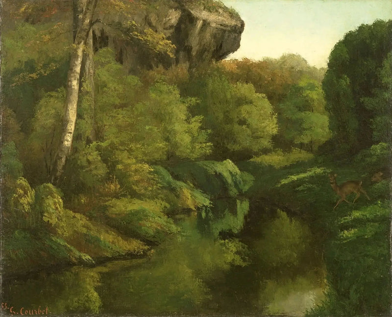 Vista da floresta de Fontainebleau - Gustave Courbet