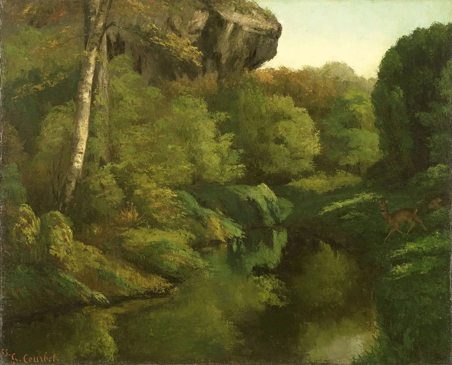 Vista da floresta de Fontainebleau - Gustave Courbet