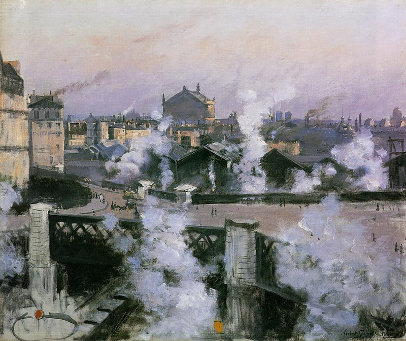 Vista da estação Saint-Lazare, Paris - Norbert Gœneutte