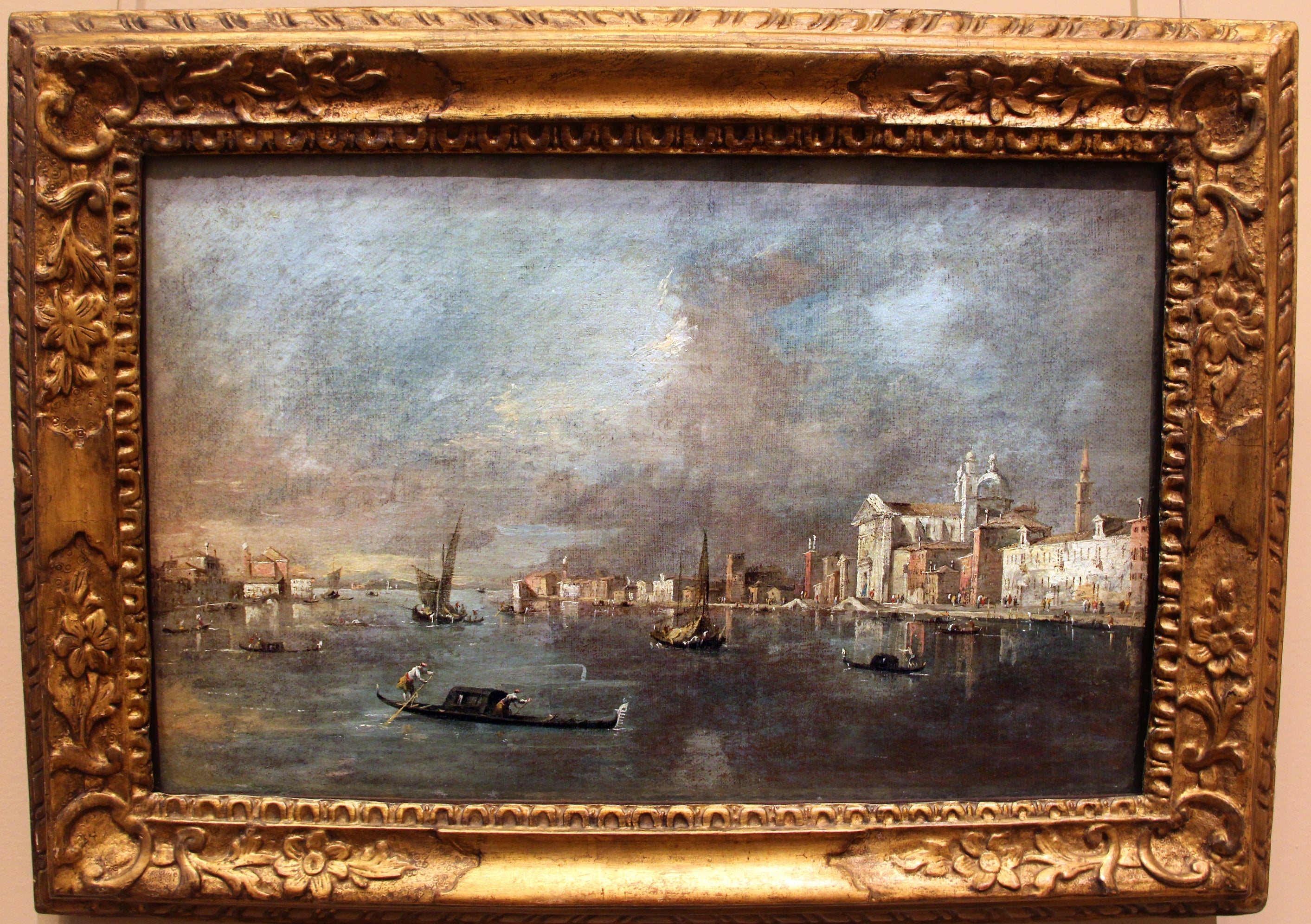 Vue de la Giudecca avec les Zattere - Francesco Guardi image 1 tableau peint à l’huile sur toile