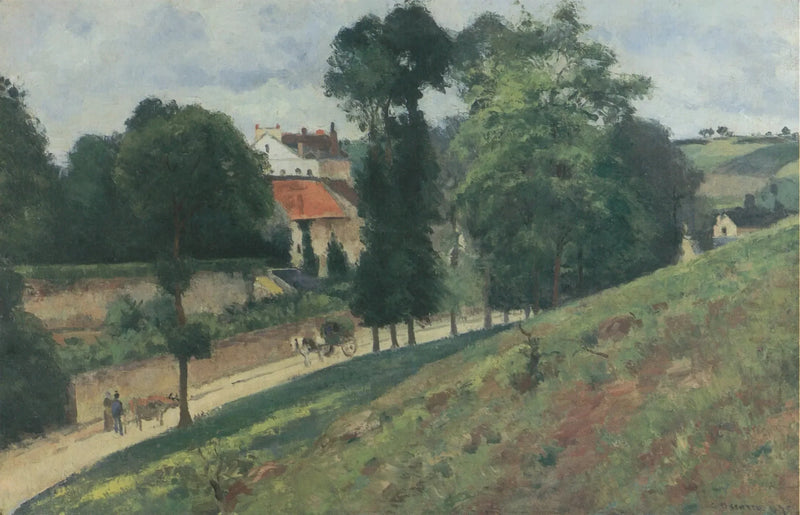 Vista da Casa dos Mathurins, Pontoise - Camille Pissarro