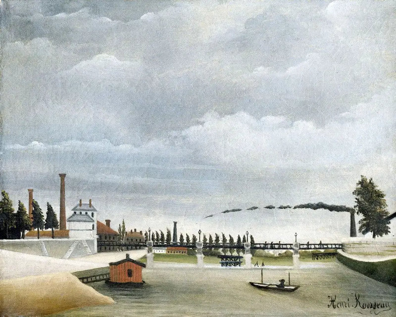 Vista da passarela de Passy - Henri Rousseau