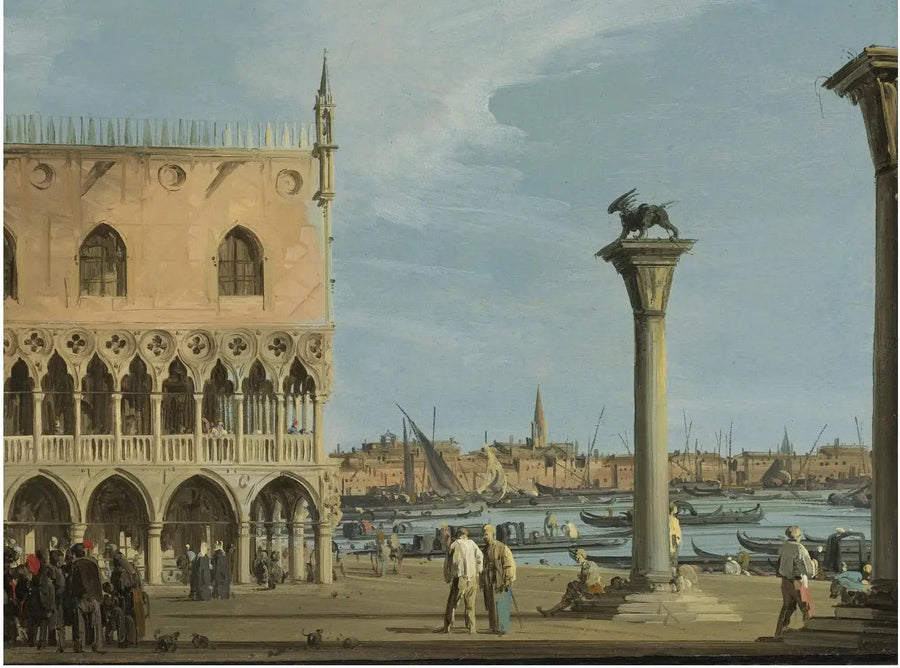 Vista da Piazzetta com o canto sudoeste do Palácio dos Doges - Canaletto