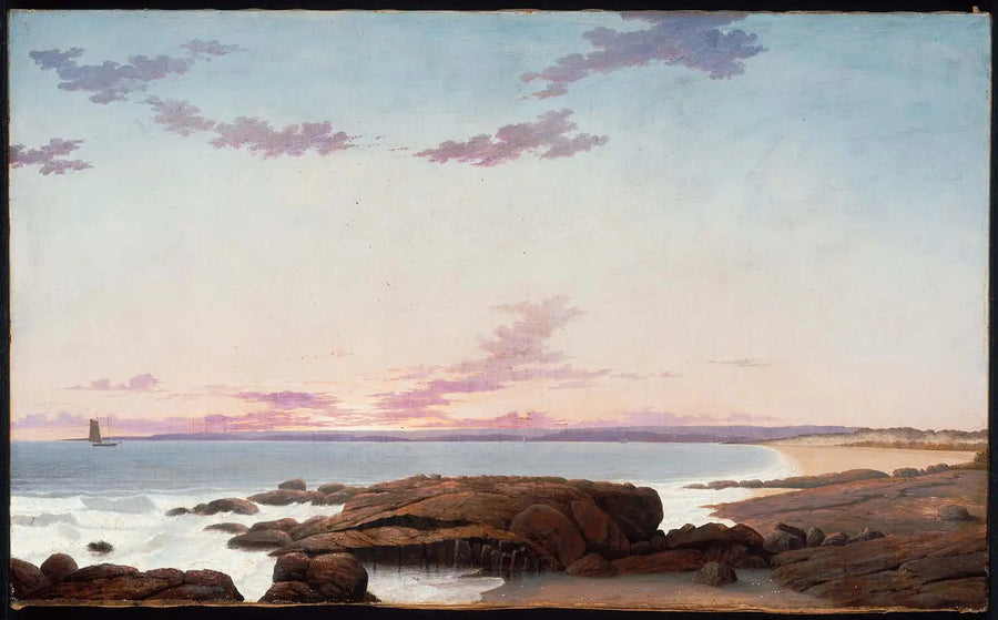 Vista da praia de Coffin - Fitz Henry Lane