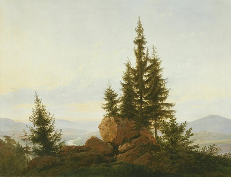 Vista do vale do Elba - Caspar David Friedrich