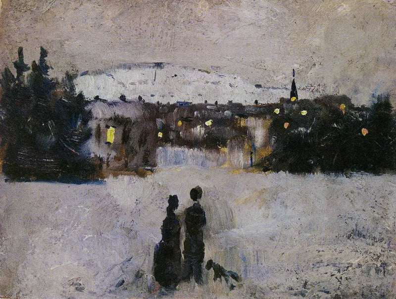 Vista da cidade em um dia de inverno - Edvard Munch