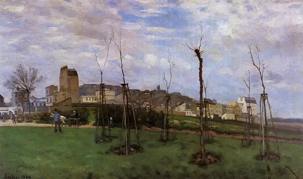 Vista de Montmartre, desde a Cité des Fleurs nos Batignolles - Alfred Sisley