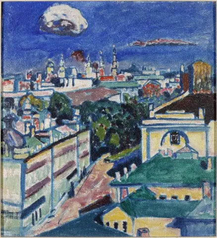 Vista de Moscovo a partir da janela do apartamento de Kandinsky no nº 1, praça Zoubovsky - Vassily Kandinsky