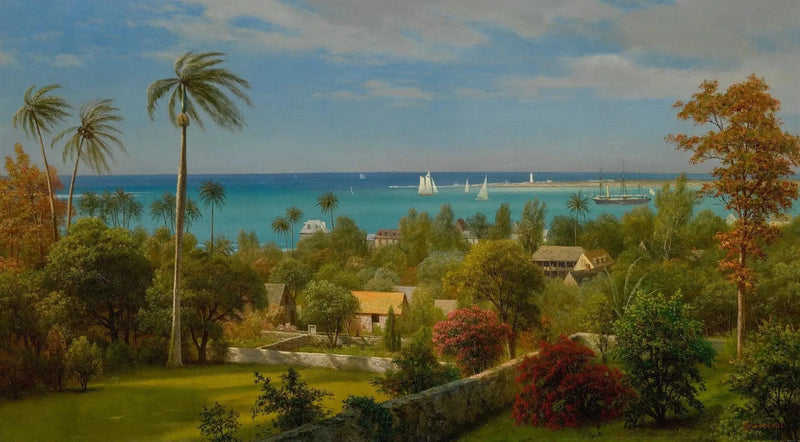 Vista de Nassau, nas Bahamas - Albert Bierstadt