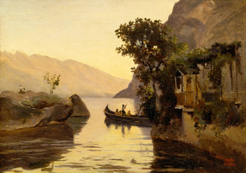 Vista de Riva, Tirol italiano - Jean-Baptiste Camille Corot