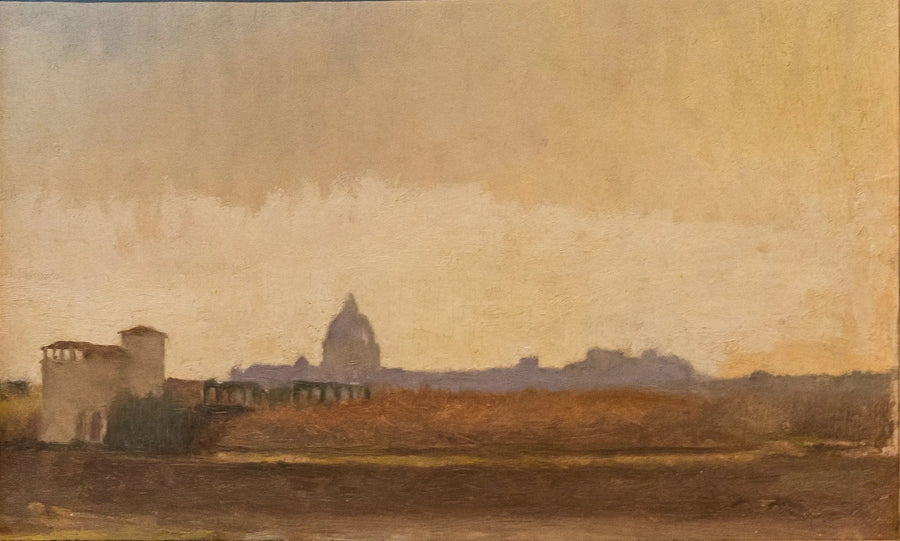 Vista de Roma tirada das margens do Tibre - Edgar Degas
