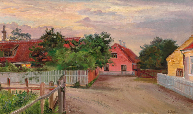 Vista de rua de Skagen. - Anna Ancher