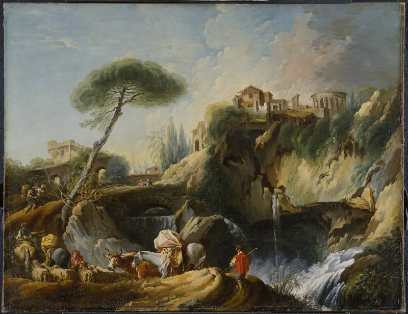Vista de Tivoli com o templo de Vesta - François Boucher