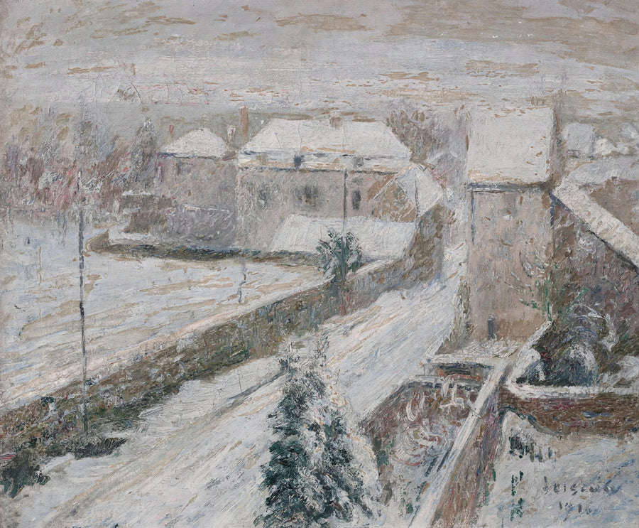 Vista de Triel sob a neve - Gustave Loiseau