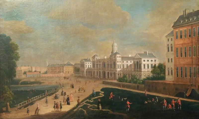 Vista de Whitehall, Novo Guarda de Cavalos - Canaletto