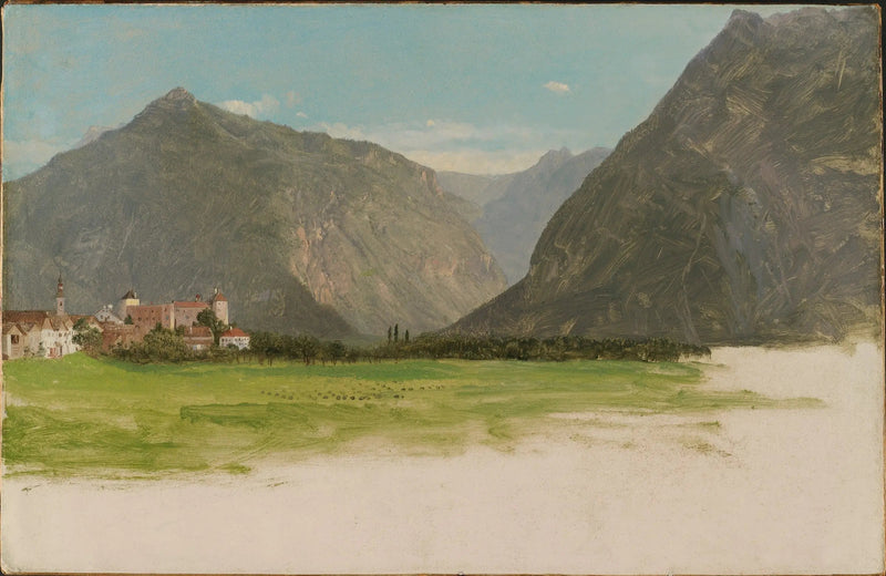 Vista de Wimmis, vale do Simmental, Suíça - Frederic Edwin Church