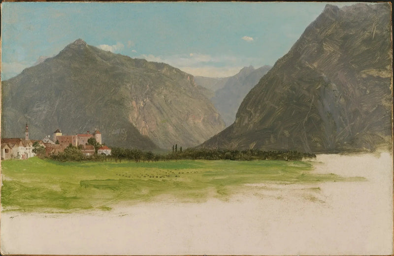 Vista de Wimmis, vale do Simmental, Suíça - Frederic Edwin Church