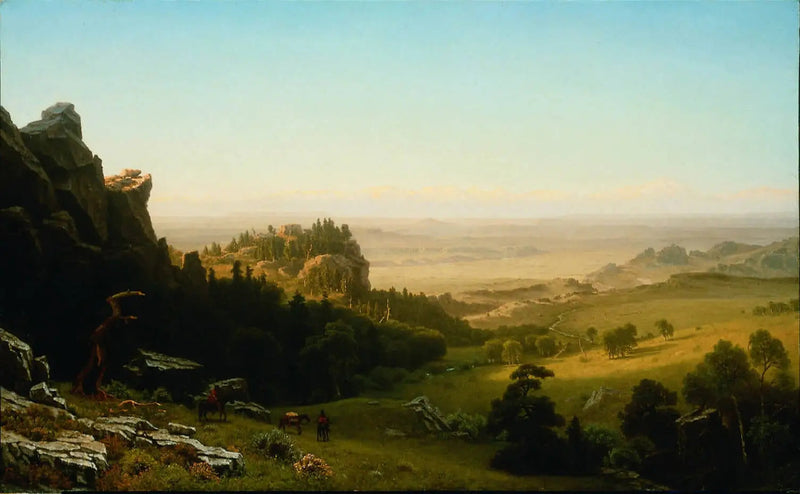 Vista das montanhas de Wind River, Wyoming - Albert Bierstadt