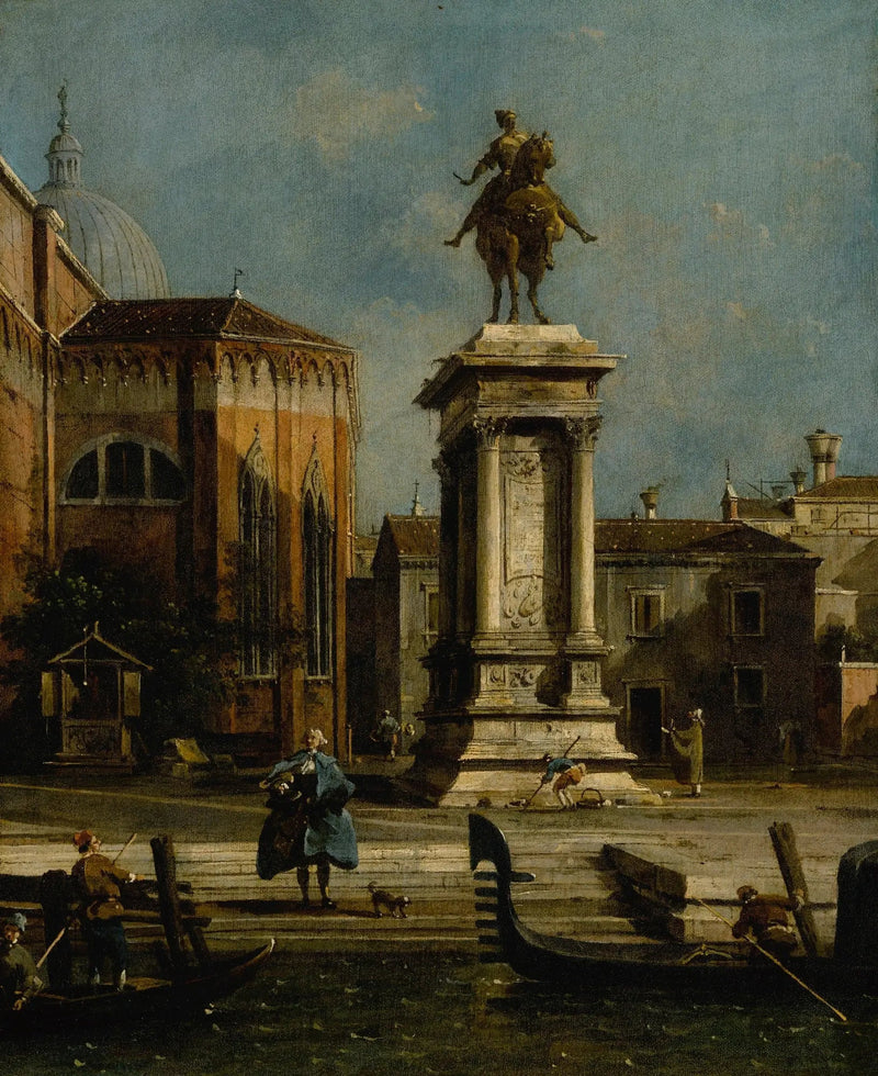 Vista de Santi Giovanni e Paolo e da estátua equestre de Bartolomeo Colleoni - Canaletto
