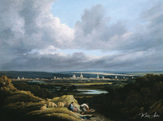 Vue d'Oxford à distance - William Turner - Reproductions de tableaux et peintures haut de gamme