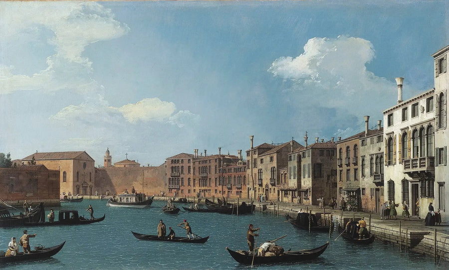 Vista do canal de Santa Chiara, Veneza - Canaletto