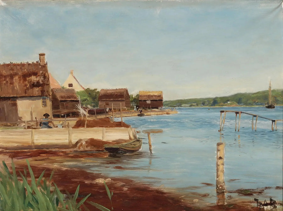 Vista do fiorde de Roskilde em Jyllinge. - H. A. Brendekilde