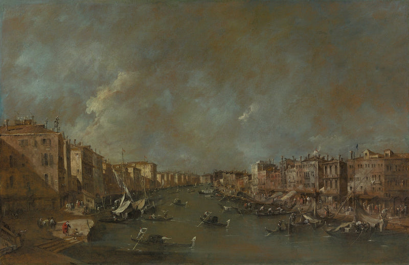 Vista do Grande Canal a partir da Ponte di Rialto - Francesco Guardi