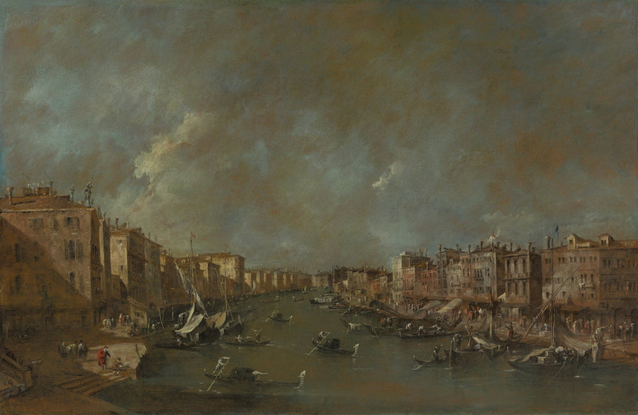 Vista do Grande Canal a partir da Ponte di Rialto - Francesco Guardi