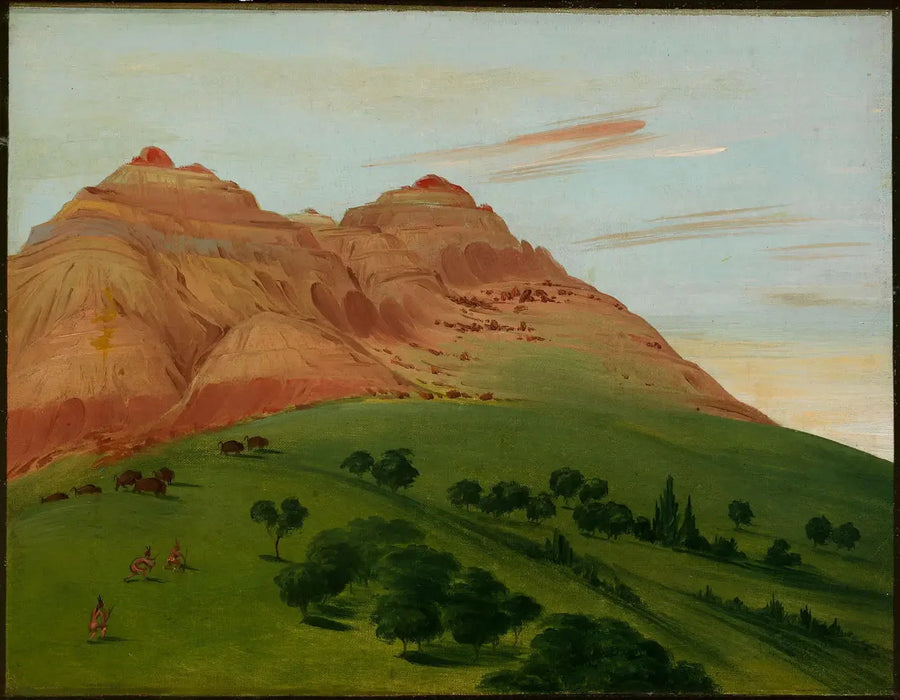 Vista do Grande Détour, a 1900 milhas acima de Saint-Louis - George Catlin