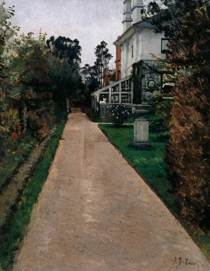 Vista do jardim na 17 Grove End Road - James Tissot