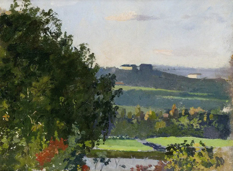 Vista do jardim de Grüner - Edvard Munch