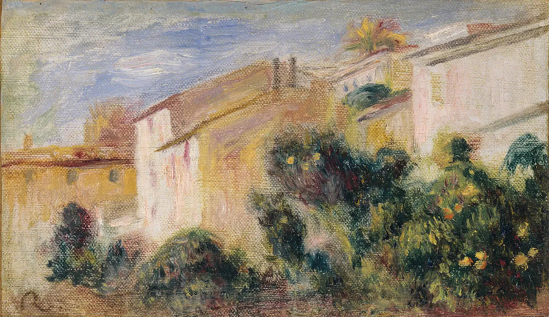 Vista do jardim da villa - Pierre-Auguste Renoir