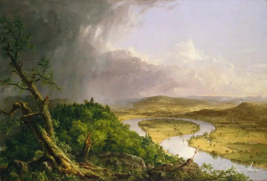 Vue du Mont Holyoke, Northampton, Massachusetts, après un orage - The Oxbow - Thomas Cole - Reproductions de tableaux et peintures haut de gamme