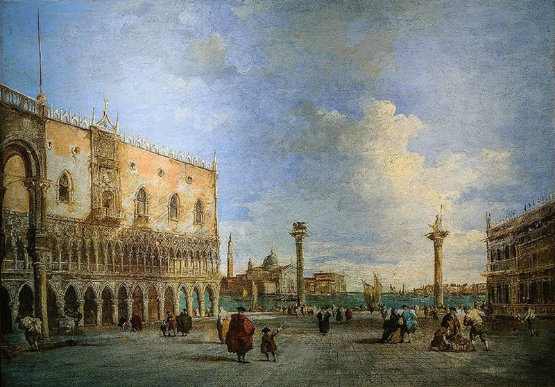 Vista do Palácio dos Doges em Veneza. - Francesco Guardi