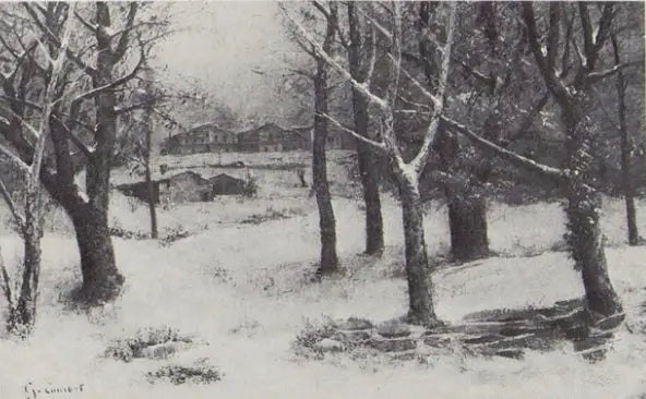 Vista do Parque das Crêtes sob a neve - Gustave Courbet
