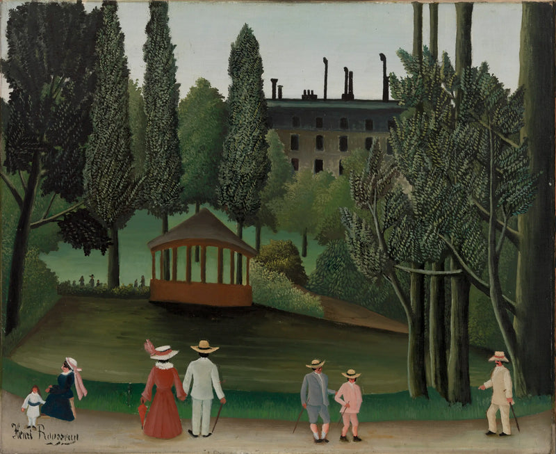Vista do Parque Montsouris, O Quiosque - Henri Rousseau