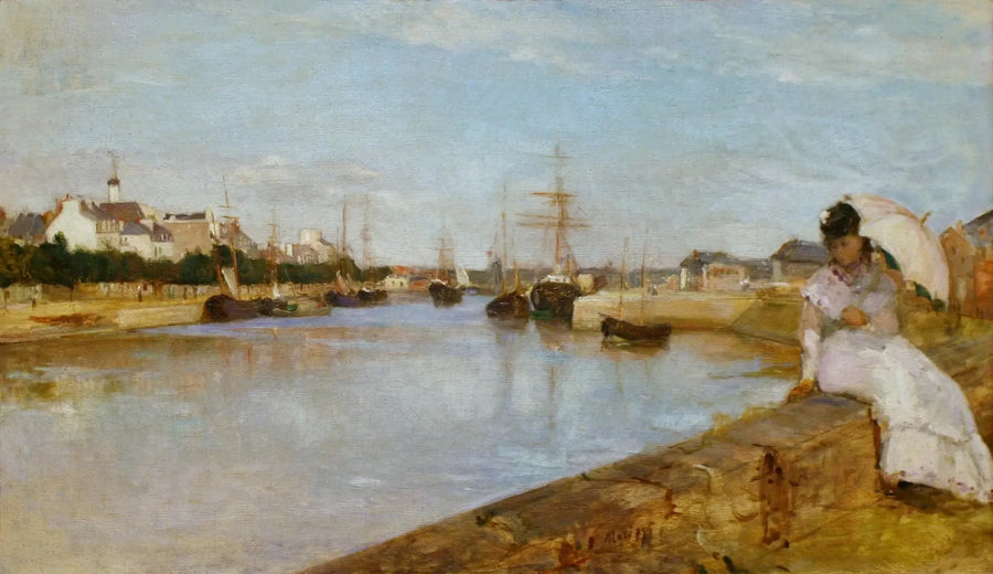 Vista do pequeno porto de Lorient - Berthe Morisot